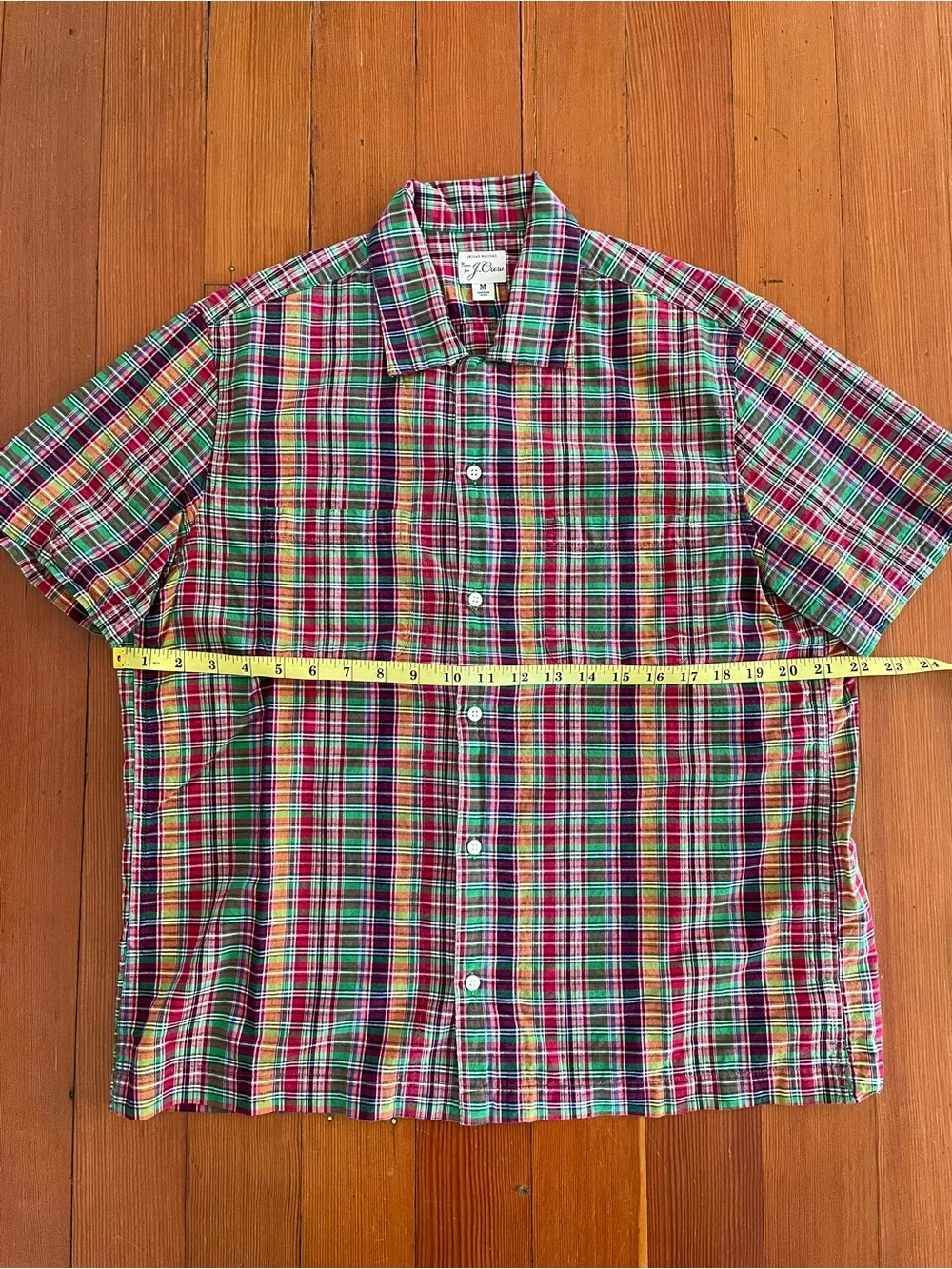 Men’s J.Crew Madras Short Sleeve Button Up